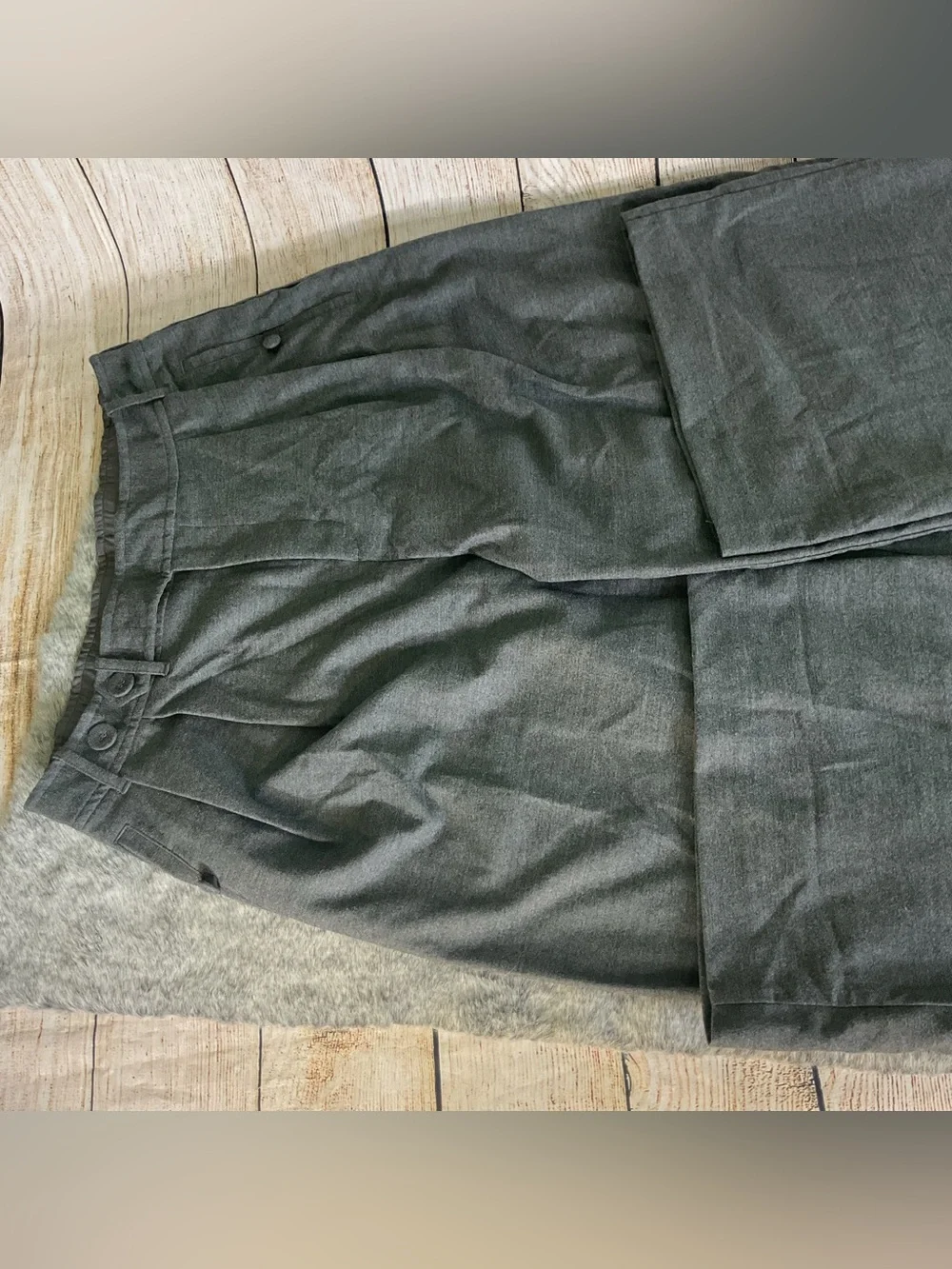 Anthropologie Melange Gray Wide Leg Trousers Size M - Picture 7 of 16